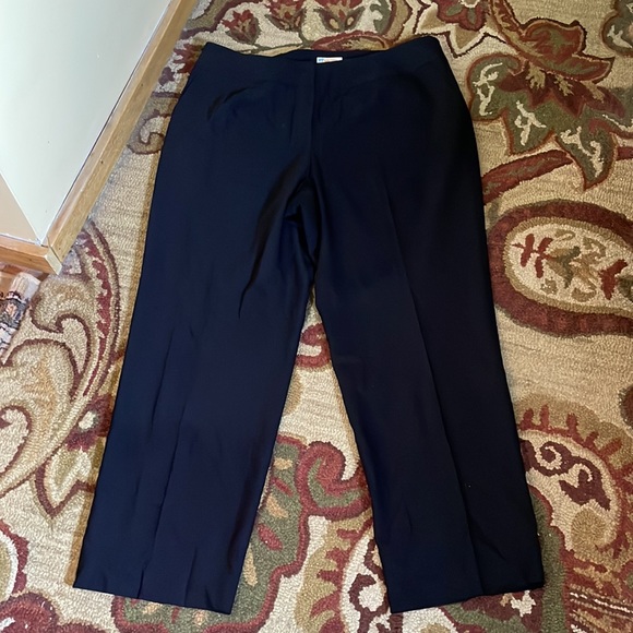 Vtg TALBOTS Size 16W Italian Wool Quality Stretch Dress Career Black Lined NWOT - Picture 2 of 14